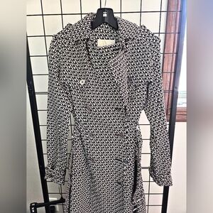 Michael Kors Jacquard Logo Trench Coat, NWOT